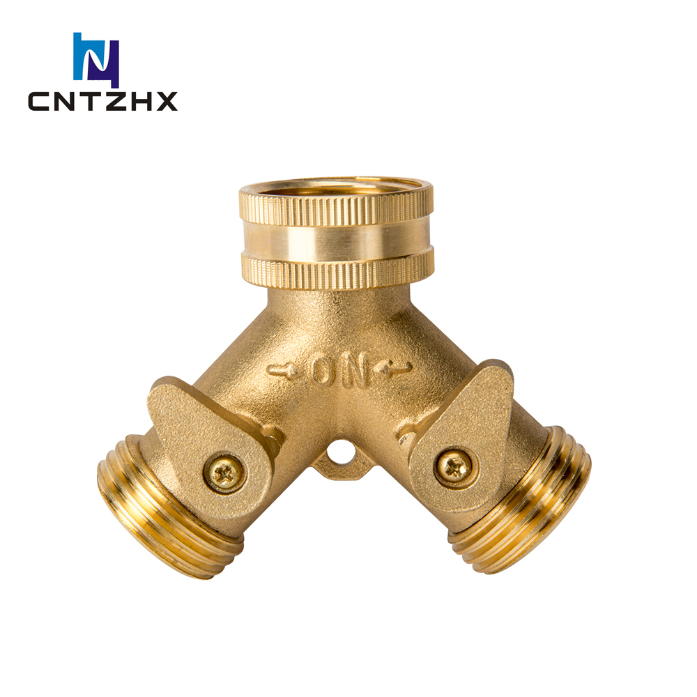 Heavy Duty Brass Y-Hose Splitter