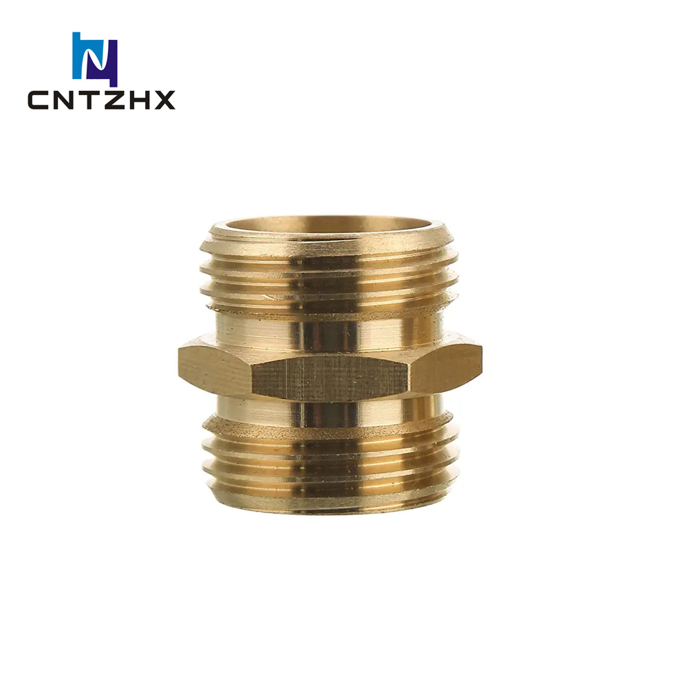 Garden Hose Adapter, Male to Male， 3/4 Inch Brass Connector HX-3641