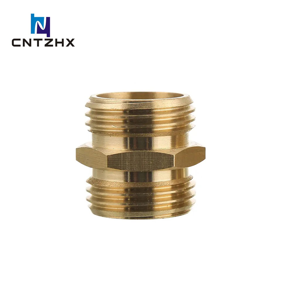 Garden Hose Adapter, Male to Male， 3/4 Inch Brass Connector HX-3641